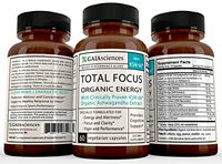 GAIA Sciences Total Focus Formula for Added Attention Boost Mood Increase Brain Memory Mental Cognitive Enhancer Anti Stress Anxiety Depression Panic Ashwagandha Ginkgo Ginseng Nerve Tonic Energizer
