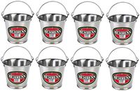 Behrens # 1202GS 2 Quart Galvanized Sheet Steel Pail / Bucket with Bail Handle - Quantity 8