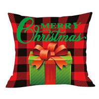Decorative Pillow Covers, Kaiye Plaid Gift Printed Pillow Cases 18" x 18" Christmas Decorative Cushion Cover