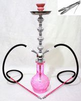 Hookah 26" Pink 2 hose shisha nargila bars narguile nargile glass vase Vase set