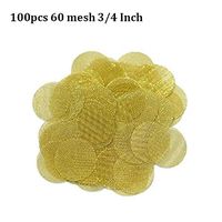 VideoPUP 100pcs 60 mesh 3/4 Inch Brass Pipe Screens Premium Tobacco Smoking Pipe Screen Filters, Brass Screens Pipe Screen Filters, Brass Tobacco Pipe Screens - 3/4" for Smoking Pipes