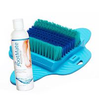 The FootMate System Foot Massager & Scrubber w/ Rejuvenating Gel, Blue