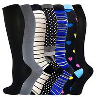 1/3/6/7 Pairs Compression Socks for Women&Men (20-30mmHg)- Best for Running, Travel,Cycling,Pregnant,Nurse