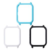 UKCOCO Case for Amazfit Bip, 3 Pack Hard Plastic Smart Watch Case Protective Cover Anti Scratch Frame Bumper for Xiaomi Huami Amazfit Bip (Black/White/Blue)