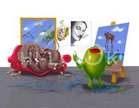 Hi-Look Microfiber Cleaning Cloth - Salvador Dali