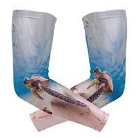 ZZKKO Sea Turtle Cooling Arm Sleeves Cover Uv Sun Protection for Men Women Running Golf Cycling Arm Warmer Sleeves 1 Pair