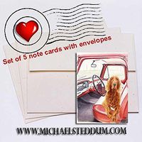 Michael Steddum Not Without Me, Irish Setter Note Card Set