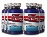 Pure Garcinia CAMBOGIA Premium Extract 1300 - Mood Enhancer Supplements for Women - 6 Bottles 360 Capsules