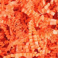 COTU (R) 2 LB Orange Crinkle Shred Gift Basket Shred Crinkle Paper Filler Bedding (32 oz) in a Box