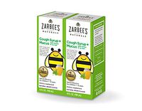 Zarbee's Naturals Children's Cough Syrup + Mucus with Dark Honey & Ivy Leaf, Natural Grape Flavor, 4 oz Bottles (Pack of 2)