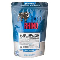 Hard Rhino L-Arginine Alpha Ketoglutarate (AAKG) Powder, 500 Grams (1.1 Lbs), Unflavored, Lab-Tested, Scoop Included