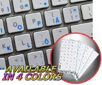 APPLE SWEDISH / FINNISH STICKER FOR KEYBOARD WITH BLUE LETTERING TRANSPARENT FOR DESKTOP, LAPTOP AND NOTEBOOK