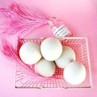 Wool Dryer Balls Organic Natural Fabric Softener Reusable and Eco Friendly 6 Pack XL (White, 6)