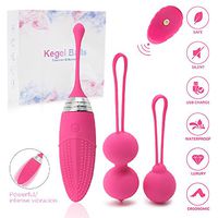 3 in 1 Exercise Kegel Ball Wireless Remote Control Control Kit- Floor Tightening Tightening & Pelvic Floor Exercises for Beginners & Advanced–Premium Silicone Kegel Balls