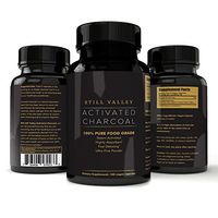 Activated Charcoal Supplement Vegan Capsules: Made from Organic Coconut Shells for Gas Relief, Bloating, Teeth Whitening - Steam Activated, Highly Absorbent, Fine Powder Food Grade Pills - 100 Tablets