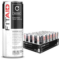 FITAID Recovery Blend | 100% Clean & Paleo Friendly | No Artificial Colors, Flavors or Sweeteners | BCAAs, L-Glutamine, L-Arginine, Omega 3s, 12 Fl Oz (Pack of 24)