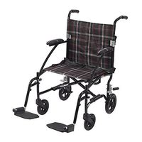 Drive Fly Lite Ultra Lightweight Transport Wheelchair, Black, Model - DFL19-BLK