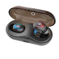 True Wireless Earbuds 5.0 Bluetooth Headphones with Charging Case, TWS Stereo Earphones Cordless Headsets with Microphone Binaural Calls, One-Step Pairing, Sound with Deep Bass for Driving/Work/Sports