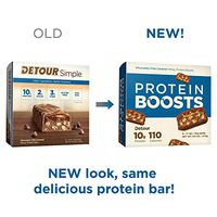 Detour Simple Whey Protein Bar, Chocolate Chip Caramel, 1.1 Ounce, 9 Count