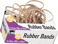 Charles Leonard Rubber Bands, Tissue-style Box, #8, Beige (58108)