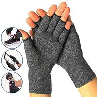 KOUYE Developed Arthritis Compression Gloves and Medical Writing Handbook Health Gloves Semi-Finger Gloves Medicine