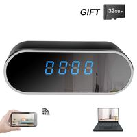 KAMRE WiFi Hidden Spy Camera Clock 12 Hour System,HD 1080P Wireless Camera with Motion Detection,Night Vision,Real-time Video,Covert Nanny Cam for Home Security Free 32GB Card Without Audio Record