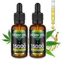 (2 Pack 15000mg) Hemp Oil for Relief Pain Anxiety Stress, 30ML Organic Hemp Seed Oil Drops - Natural Pure Extract, Vegan Friendly, Omega 3, 6, 9 for Better Sleep Skin Immune Booster - Made in The USA