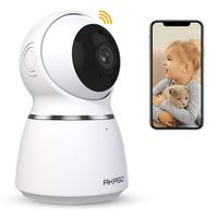 AKASO Baby Monitor WiFi Camera, 1080P Pet Camera Dog Camera, 360°navigation, 3D Positioning, Indoor Home Security Camera, Pan/Tilt, Motion Detect & Alarm, 2-Way Audio, Privacy Secure, Motion Tracker