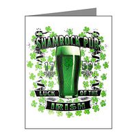 Note Cards (10 Pack) Shamrock Pub Irish St Patrick's Day