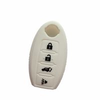 Autos hop Silicone Replacement Protective Fob Skin Key Cover Chains Bag Holder Key Jacket for Nissan Maxima Nissan Altima Nissan Gt-r Nissan Sentra Nissan Murano 4 Buttons