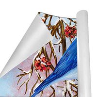 Gift Wrapping Paper Roll Two Blue Birds for Birthday,Holiday,Wedding,Baby Shower Gift Wrap - 3Rolls - 58inch x 23inchPerRoll