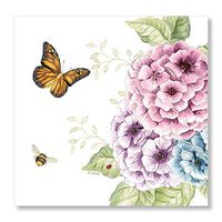 C.R. Gibson TW7-18717 Lenox Butterfly Meadow Disposable Lunch Napkins, 6.5'' W x 6.5'' L, 20pcs