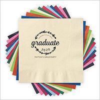 Graduation Wreath Letterpress Napkins - Set of 50-4206_HOL