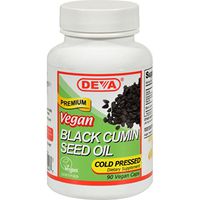 Deva Vegan Vitamins Black Cumin Seed Oil - 90 Vegetarian Capsules - Gluten Free-Dairy Free - Wheat Free-Vegan