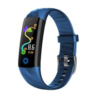 Smart Watch for iPhone XS,MeiLiio Waterproof Heart Rate Bluetooth Wristband with Blood Pressure,Activity Tracking,Sleep Monitoring,Pedometer,Step Calorie Counter Smart Bracelet for Kids Women Men,Blue
