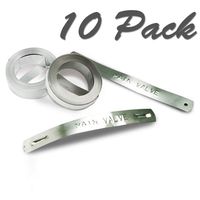 DYMO Metal Labels Non-Adhesive Aluminum Embossing Tape, 1/2-inch, 16-Foot Cassette (Case of 10), (31000)
