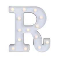 YANROO Light Up LED Letter Marquee Sign Alphabet Letters with Lights for Christmas Wedding Birthday Home Party Battery Powered Night Light Wall Decor (R)