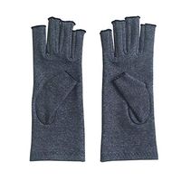 Mandalaa 1 Pair Unisex Men Women Therapy Compression Gloves Hand Arthritis Joint Pain Relief Health Care Half-Finger Gloves Orthopedics and stents