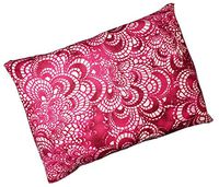 Microwavable Corn Filled Heating Pad and Cold Pack/Washable 100% Cotton Cover (7.5"Wx11"L, Mosaic - Raspberry)