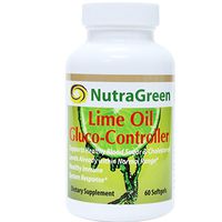 NutraGreen Lime Oil 1000mg Glucose Controller D-Limonene Heartburn Rescue/Esophagus/Blood Sugar/Cholesterol Support, Stress & Anxiety Relief, 60 Softgels