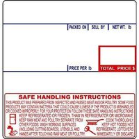 CAS 8040 Printing Scale Label, 58 x 60 mm, UPC/Safe Handling - CASE of 24 Rolls/Made in USA (8040)