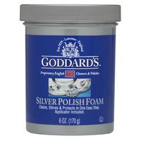 Goddards Silver Polisher Cleansing Foam with Sponge Applicator, Tarnish Remover, 6 oz