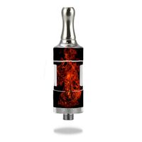 Decal Sticker Skin WRAP Decal Sticker Red Hot Flames NOT A Vape for Kanger Protank 3 Dual Coil