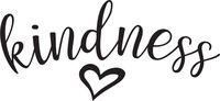 Kindness Vinyl Sticker Decal 4.5"x2" (Black)