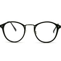 LR Round Retro Blue Light Blocking Glasses Eyeglasses Frame，Anti Blue Ray Computer Game Glasses for Men Women 881 (Matte Black Frame/Anti-Blue Light Lens)