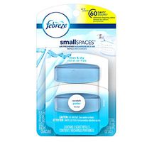 Febreze Air Freshener,  Small Spaces Air Freshener,  Linen and Sky Scent Refills Air Freshener (2 Count, 11ml)