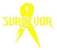 UR Impressions BYel Cancer Survivor Ribbon Decal Vinyl Sticker Graphics for Cars Trucks SUV Vans Walls Windows Laptop Tablet|Bright Yellow|5.5 Inch|JJURI025-BY