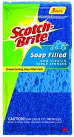 Scotch-Brite Rescue, Non-Scratch, Soap Filled Scrub Sponge, 3-Pack