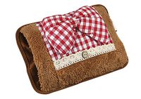 Hot Water Bottle,Hot Water Bag Electric Plush Cartoon Warm Hot Cold Water Bottle Bags Hand Foot Warmer Relaxing Heat Cold Therapy Portable Heated Pad Heating Bag Pain Relief Muscle Relaxation (Red)