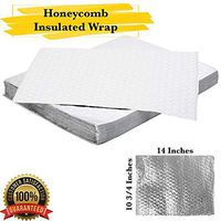 MM Foodservice Insulated Foil Sandwich Wrap Sheets, Insulated Cushion Foil Wrap, Honeycomb Insulated Wrap, 10 3/4 Inch x 14 Inch Sheets (Pack of 250)